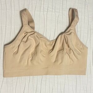 Sugar Candy Beige Seamless Comfort Support Bra Full Coverage Wire free Large